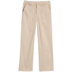 Frank & Eileen Blackstone Utility Cropped Twill Pants in Khaki Size 4